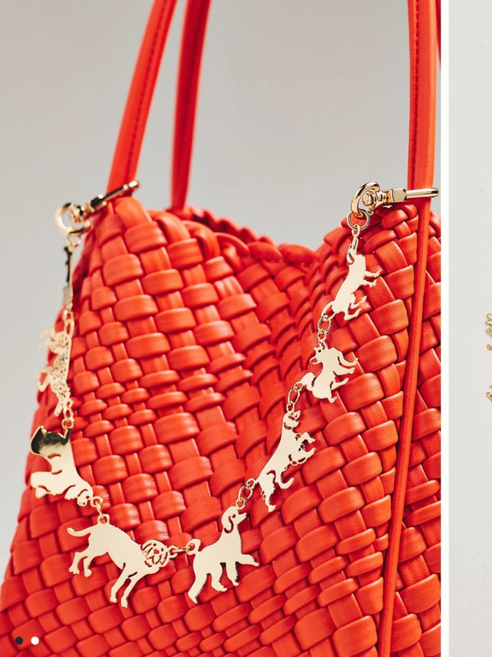 Anthropologie Dog Chain Bag Charm NWT